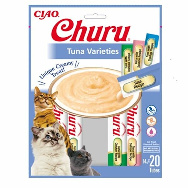 EU121-CİAO CHURU CREAM TON BALIĞI ÇEŞİTLERİ KEDİ ÖDÜL KREMASI 20X14 GR