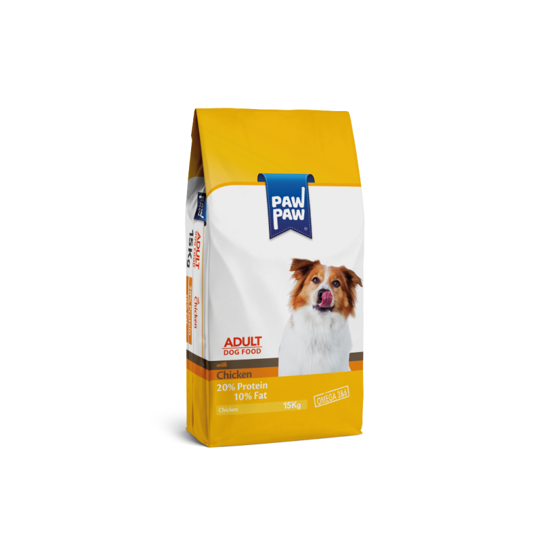 PAW PAW YETİŞKİN KÖPEK MAMASI TAVUKLU 15 KG