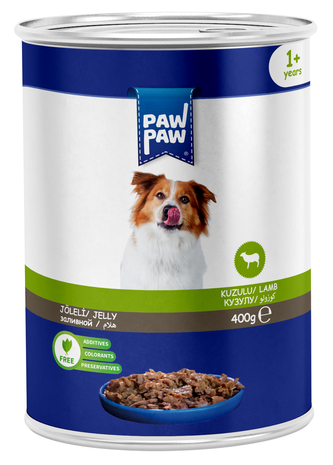PAW PAW 12'Lİ KÖPEK KUZULU KONSERVE 400 GR