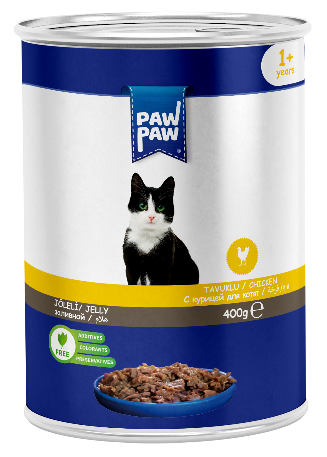 PAW PAW 12'Lİ TAVUKLU KEDİ KONSERVE 400 GR