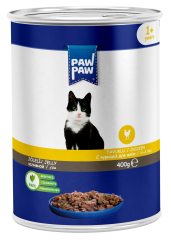 PAW PAW 12'Lİ TAVUKLU KEDİ KONSERVE 400 GR
