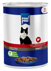 PAW PAW 12'Lİ TAVUK CİĞERLİ KEDİ KONSERVE 400 GR
