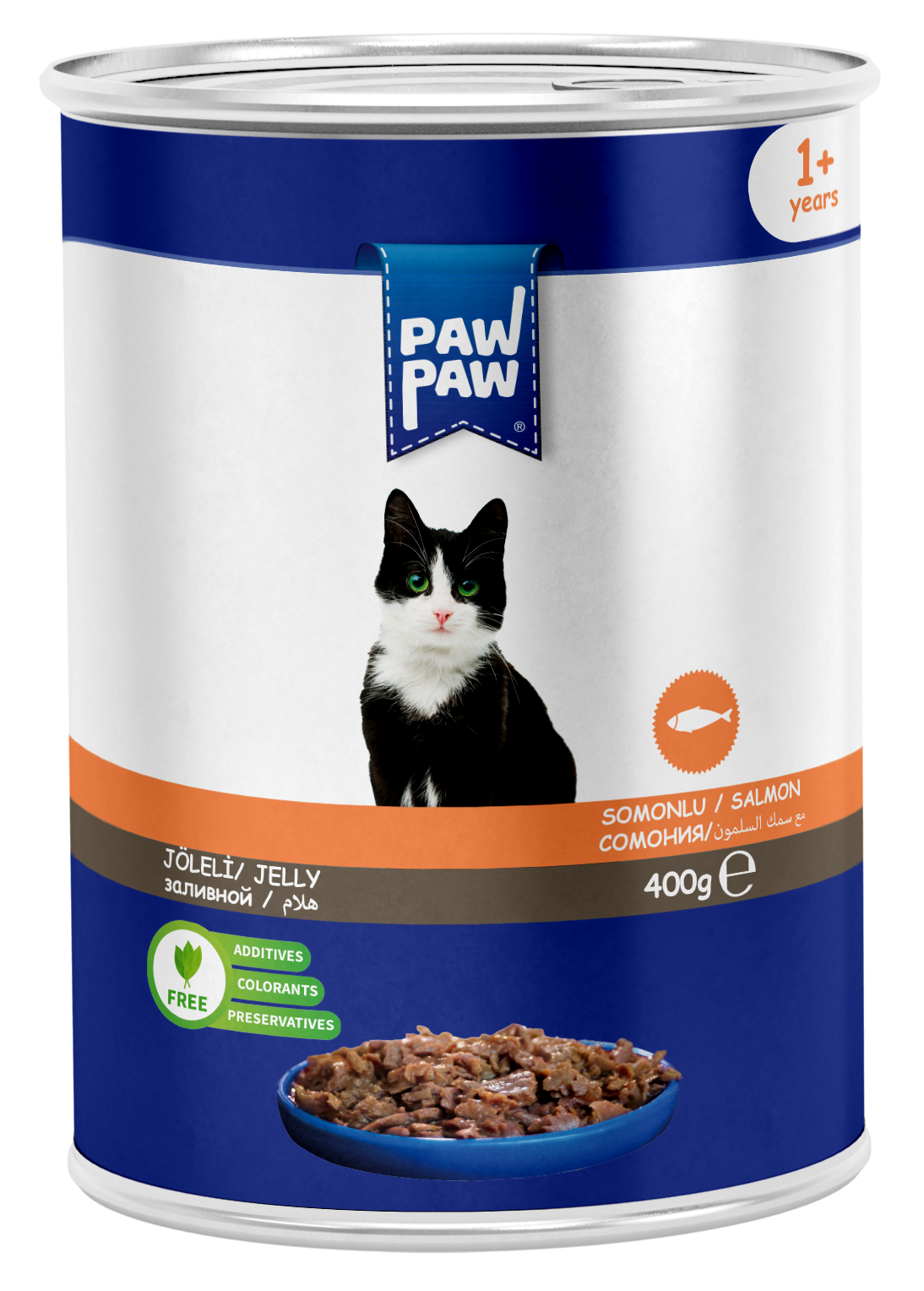 PAW PAW 12'Lİ SOMONLU KEDİ KONSERVE 400 GR