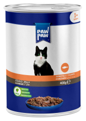 PAW PAW 12'Lİ SOMONLU KEDİ KONSERVE 400 GR