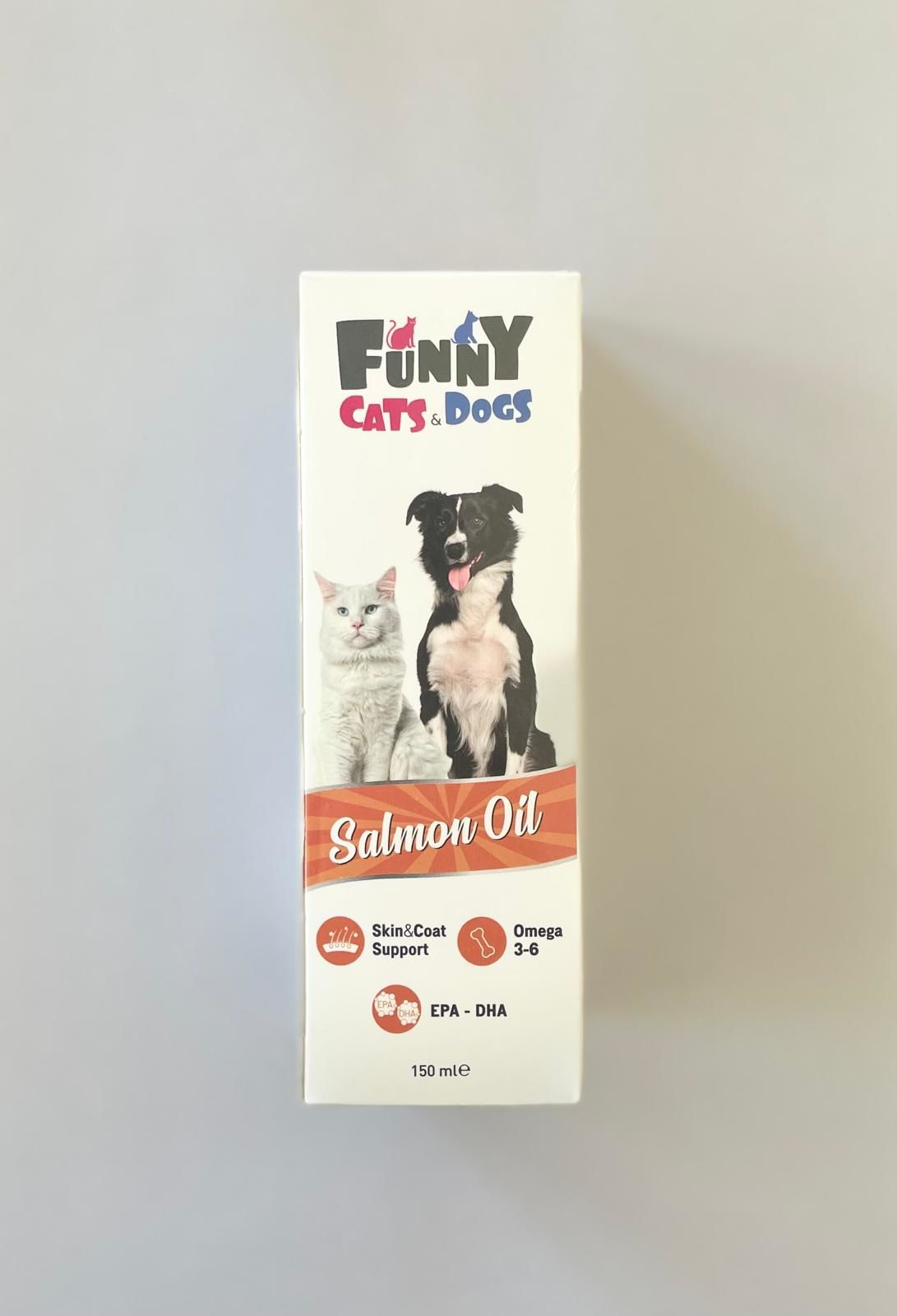 07086-FUNNY CATS&DOGS SALMON OİL (OMEGA) 150 ML