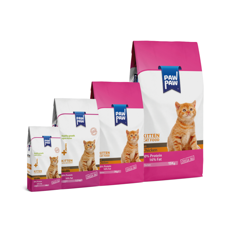 PAW PAW YAVRU KEDİ MAMASI 15 KG