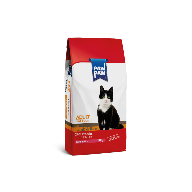 PAW PAW KEDİ MAMASI KUZU ETLİ 15 KG
