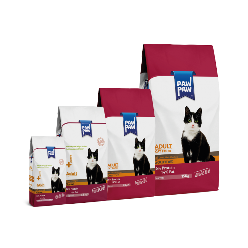 PAW PAW YETİŞKİN KEDİ MAMASI GURME 15 KG