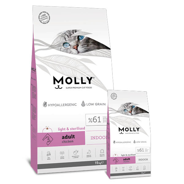 MOLLY KISIR TAVUKLU KEDİ MAMASI 15 KG