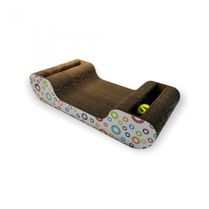 RTP2022C CRAZY KARTON KEDİ TIRMALAMA DAİRE DESENLİ