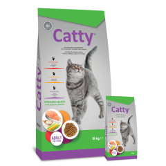 CATTY LIGHT STERİLİZE SOMONLU KEDİ MAMASI 15 KG