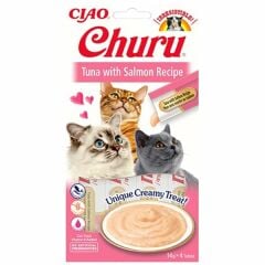EU106-CİAO CHURU CREAM TON BALIKLI VE SOMONLU KEDİ ÖDÜL KREMASI 4X14 GR
