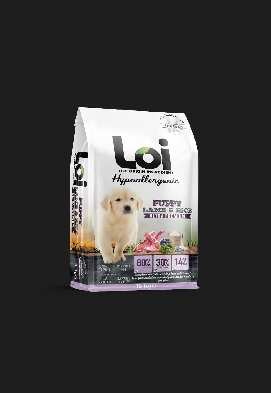 90093- LOİ YAVRU KÖPEK KUZU ETLİ MİNİ 15 KG