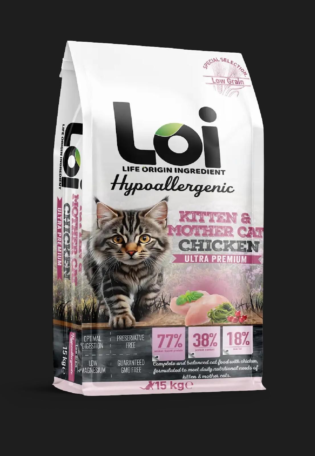 90094- LOİ YAVRU KEDİ TAVUKLU 15 KG