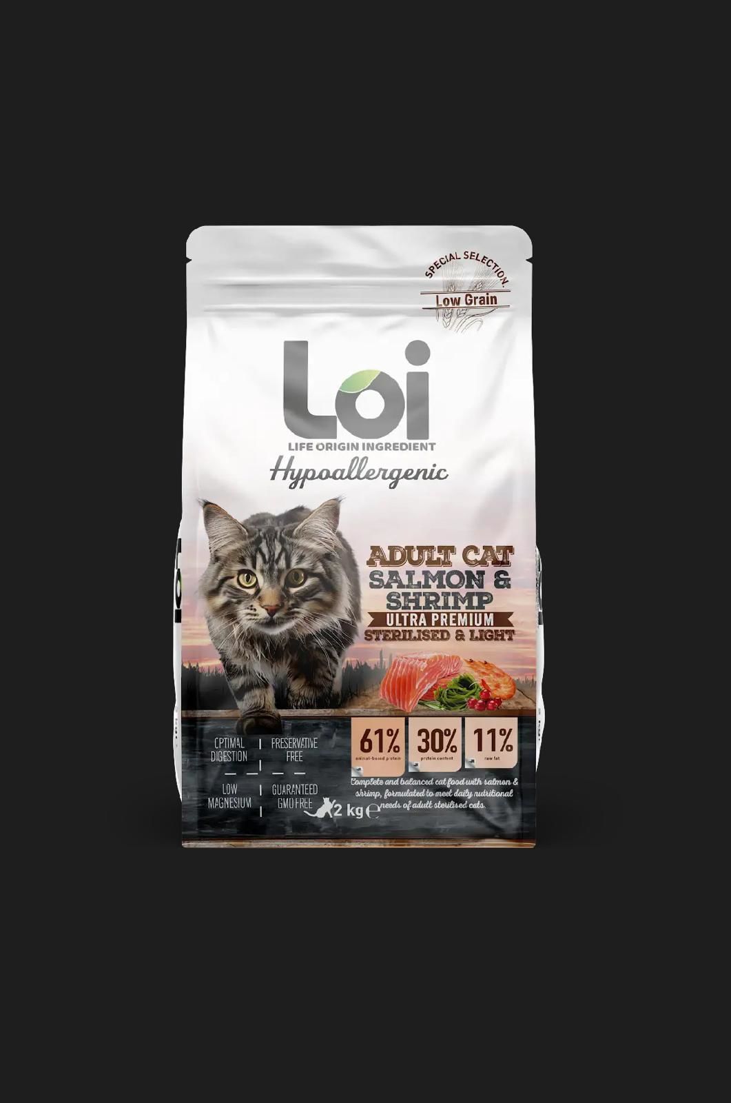 90186- LOİ KISIR KEDİ SOMON KARİDES 2 KG