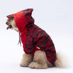 24524-PAWSTAR 5'Lİ KIRMIZI DİJON YAĞMURLUK ELBİSE