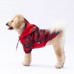 24524-PAWSTAR 5'Lİ KIRMIZI DİJON YAĞMURLUK ELBİSE