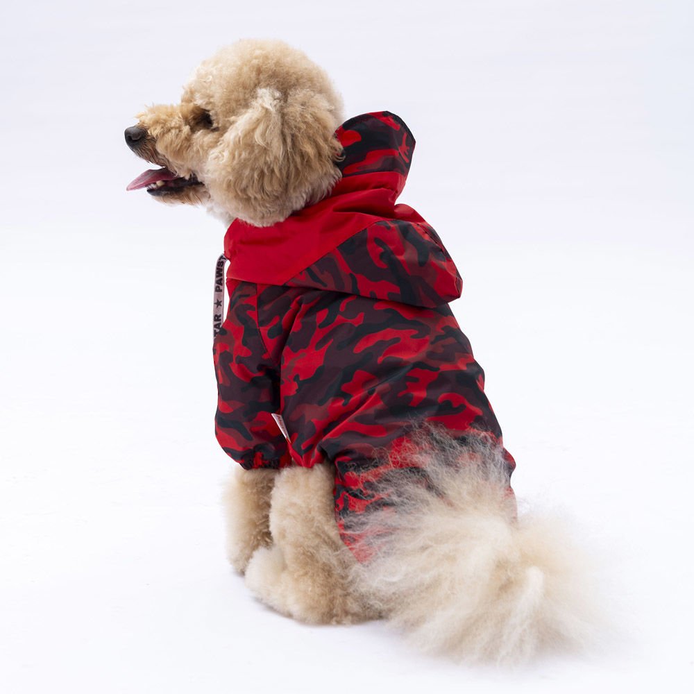 24524-PAWSTAR 5'Lİ KIRMIZI DİJON YAĞMURLUK ELBİSE