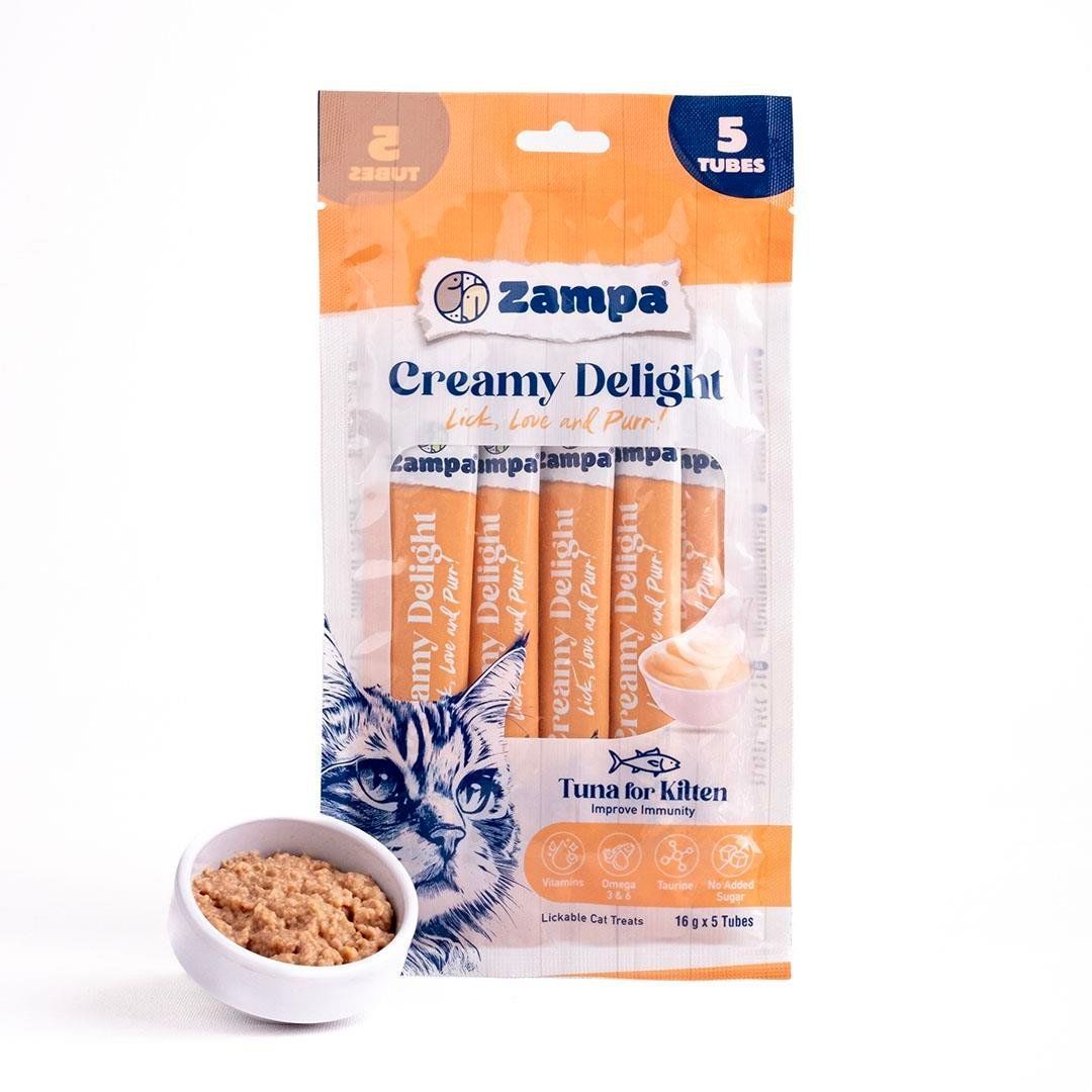 ZCD8191-CREAMY DELİGHT YAVRU KEDİLER İÇİN TON BALIKLI KEDİ KREMA ÖDÜL MAMASI (16GRX5)