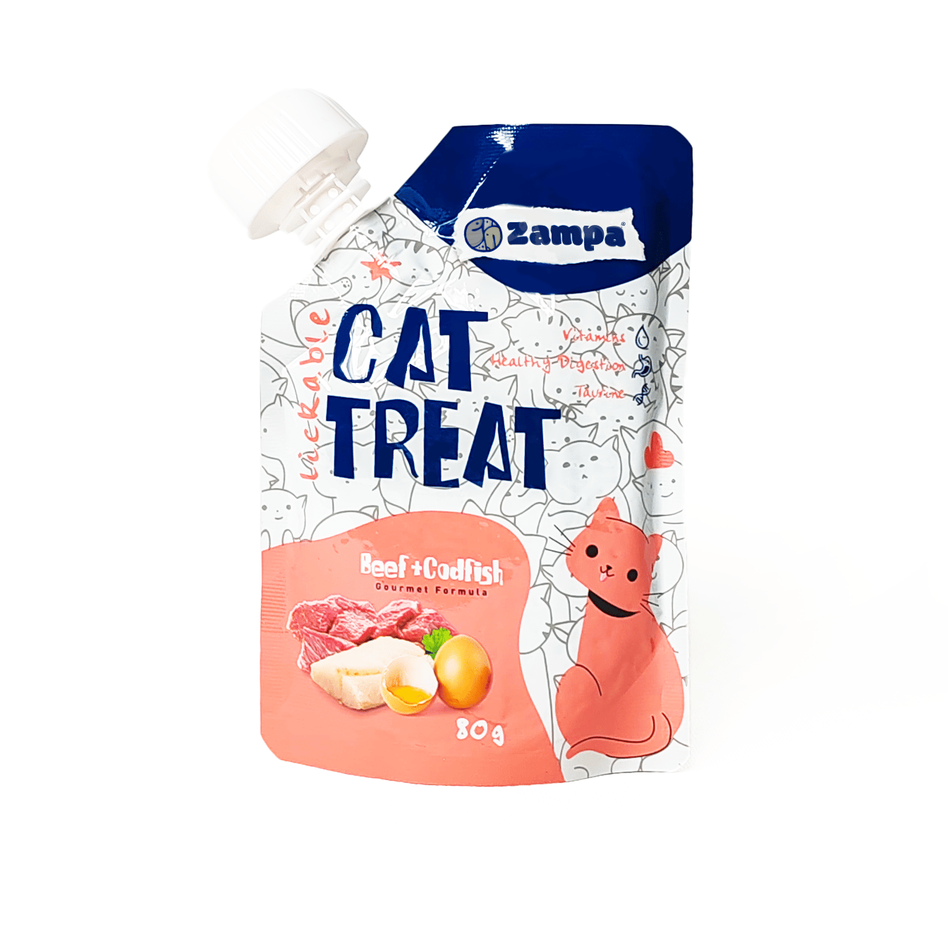 ZPO1080-39 PUDİNG KEDİ ÖDÜLÜ DANA ETLİ MORİNA BALIKLI 80GR
