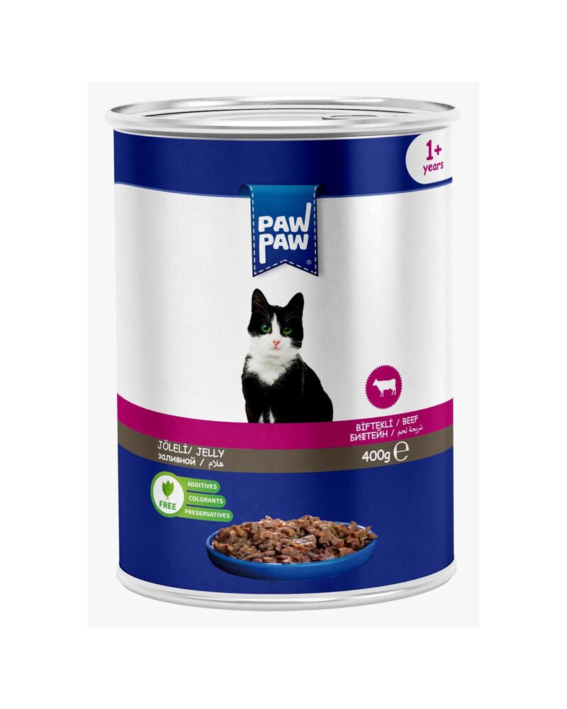 PAW PAW 12'Lİ KEDİ BİFTEKLİ KONSERVE 400 GR