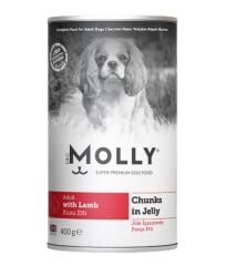 MOLLY 12'Lİ KUZU ETLİ KÖPEK KONSERVE 400 GR