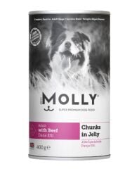 MOLLY 12'Lİ DANA ETLİ KÖPEK KONSERVE 400 GR