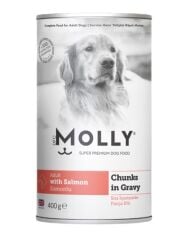 MOLLY 12'Lİ SOMONLU KÖPEK KONSERVE 400 GR