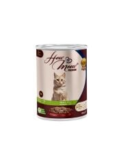 HOW MEOW 12'Lİ KUZULU KEDİ KONSERVE 400 GR