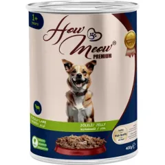 HOW MEOW 12'Lİ KUZULU KÖPEK KONSERVE 400 GR
