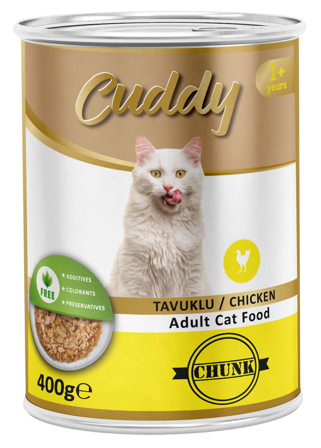 CUDDY 12'Lİ TAVUKLU KEDİ KONSERVE 400 GR