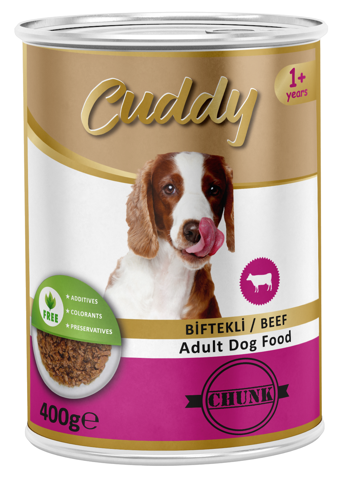 CUDDY 12'Lİ BİFTEKLİ KÖPEK KONSERVE 400 GR