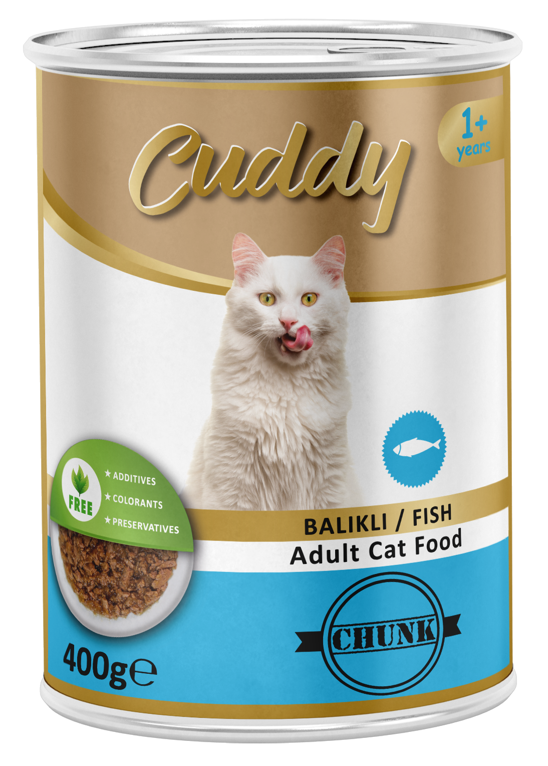 CUDDY 12'Lİ BALIKLI KEDİ KONSERVE 400 GR