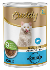 CUDDY 12'Lİ BALIKLI KEDİ KONSERVE 400 GR
