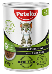 PETEKO 12'Lİ KUZULU KEDİ KONSERVE 400 GR