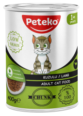 PETEKO 12'Lİ KUZULU KEDİ KONSERVE 400 GR