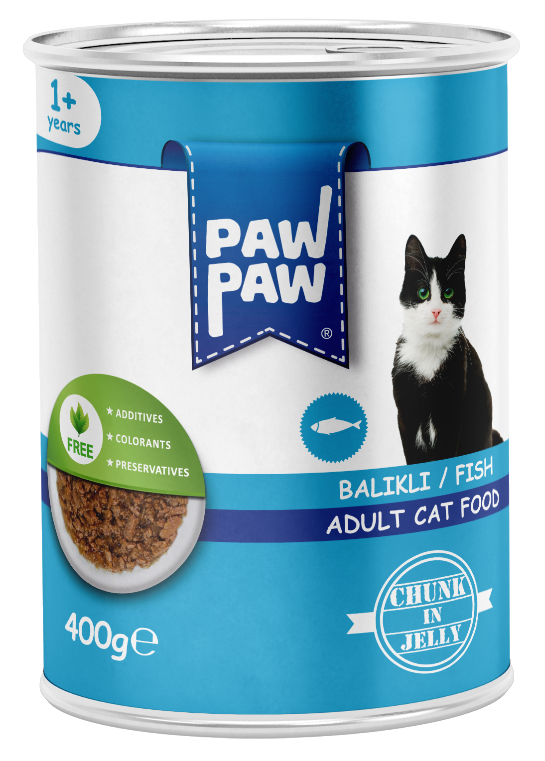 PAW PAW 12'Lİ BALIKLI KEDİ KONSERVE 400 GR