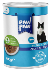 PAW PAW 12'Lİ BALIKLI KEDİ KONSERVE 400 GR