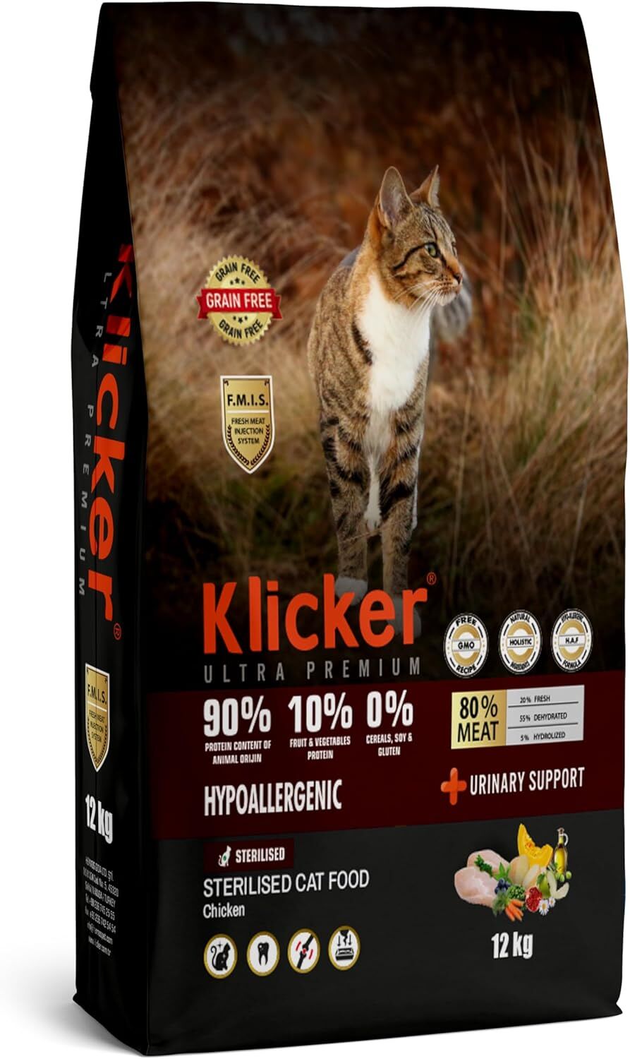 KLİCKER KISIR TAVUKLU KEDİ MAMASI 12 KG