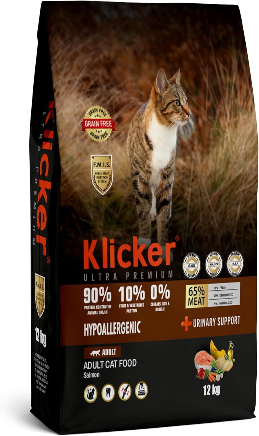 KLİCKER SOMONLU KEDİ MAMASI 12 KG