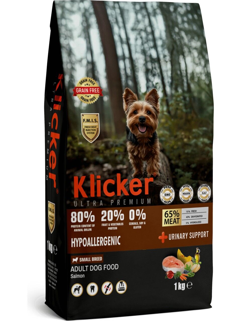 KLİCKER KÖPEK MAMASI MİNİ IRK SOMONLU 12 KG