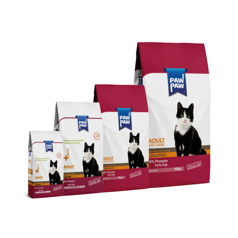 PAW PAW YETİŞKİN KEDİ MAMASI GURME 500 GR