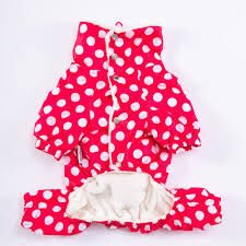 23522-PAWSTAR FUŞYA DOTS TULUM YAĞMURLUK ELBİSE