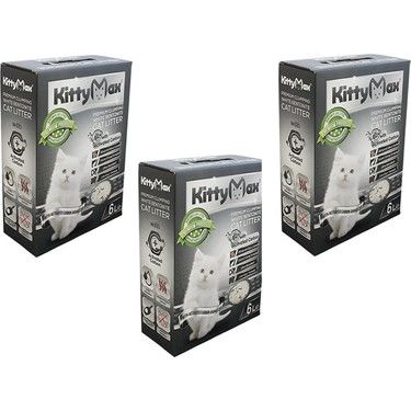 KITTYMAX GREY AKTİF KARBONLU BENTONİT KUTU KUM 6 LT