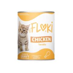 FLOKİ 12'Lİ YAVRU KEDİ KONSERVE TAVUKLU 400 GR