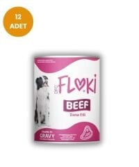 FLOKİ 12'Lİ DANA ETLİ KÖPEK KONSERVE 400 GR