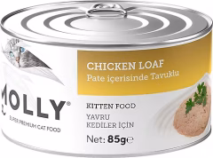MOLLY 12'Lİ PATE POUCH YAVRU TAVUKLU 85 GR