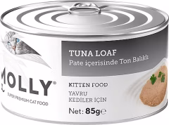 MOLLY 12'Lİ PATE POUCH YAVRU TON BALIKLI 85 GR