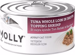 MOLLY 12'Lİ POUCH TON BALIKLI KARİDESLİ 85 GR