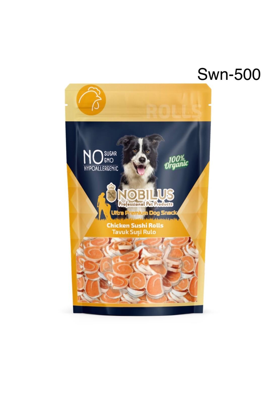SWN-500 NOBİLUS TAVUK SUŞİ KÖPEK ÖDÜLÜ 80 GR